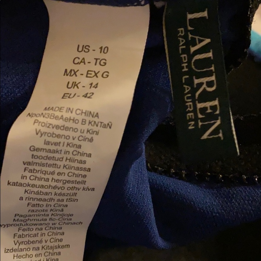 LAUREN Ralph Lauren Ombré Palm Flyaway Swimsuit - Picture 9 of 10